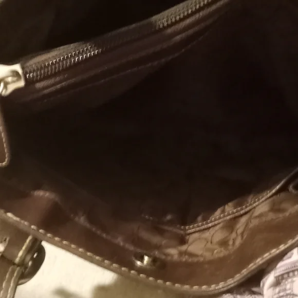 Fossil Brown And Cream Shoulder Bag EUC